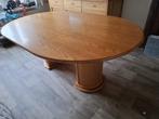 Mooie unieke Eettafel, hout met rotanpoten 175x122, Ophalen, Gebruikt, Rotan. Hout, 50 tot 100 cm