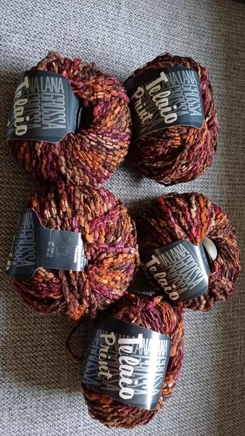 5 Bollen Lana Grossa Telaio Print Wol beschikbaar voor biedingen