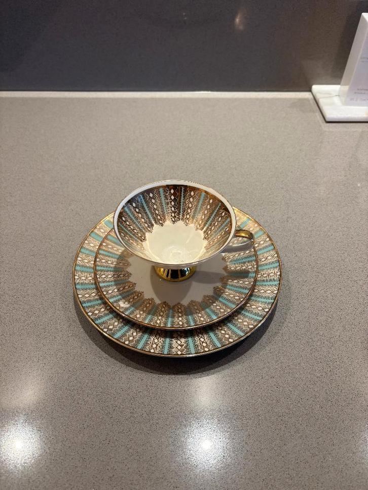 Theekopje met Schotel en Gebaksbordje Z&Co Tirschenreuth, Antiek en Kunst, Antiek | Porselein, Ophalen