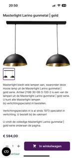 Prachtige hanglamp masterlight gold, Huis en Inrichting, Lampen | Hanglampen, Ophalen, Zo goed als nieuw
