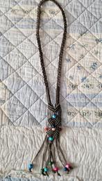 Halsketting macramé, Ophalen of Verzenden, Nieuw, Zilver, Overige materialen