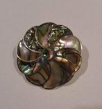 Vintage Alpaca Mexico Broche - Ø 3,5 cm, Ophalen of Verzenden, Zo goed als nieuw, Overige kleuren, Overige materialen