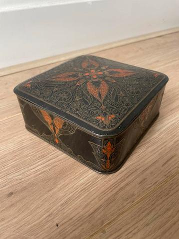 Vintage art deco Van Houten Koekjesblik beschikbaar voor biedingen