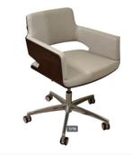 Thonet S845 Design stoel Leer Op Wielen, Wit, Design, Leer, Ophalen of Verzenden