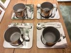 GB Design - Guide Bergna - RVS Espresso set 4x, Antiek en Kunst, Ophalen of Verzenden
