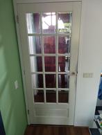 Hard houten deur, 80 tot 100 cm, Gebruikt, Glas, Buitendeur