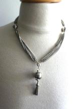Aparte ketting met te openen hanger, Sieraden, Tassen en Uiterlijk, Kettingen, Verzenden, Zo goed als nieuw, Zilver, Overige materialen