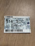 Ajax - Club Brugge ticket 01-10-2003, Verzamelen, Ophalen of Verzenden