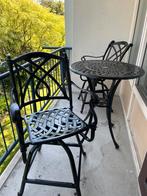 Gietijzeren tuinset bistroset balkonset draaibaar, Tuin en Terras, Tuinsets en Loungesets, 2 zitplaatsen, Zo goed als nieuw, Ophalen