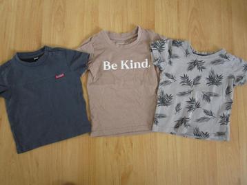 Drie stoere shirts maat 80 beschikbaar voor biedingen