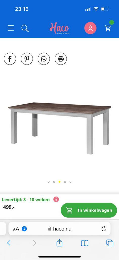 NIEUW! Massief Grenen Eettafel 190x90, Huis en Inrichting, Tafels | Eettafels, Nieuw, 50 tot 100 cm, 150 tot 200 cm, Vijf personen of meer