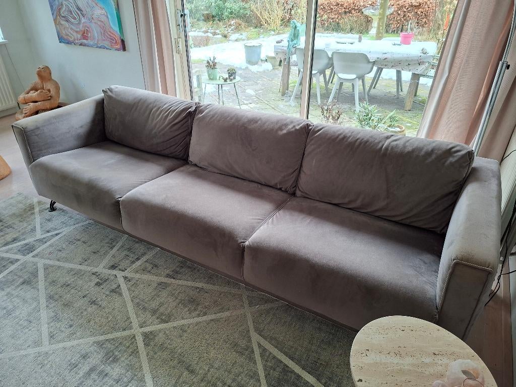 Bodilson bankstel stof met hocker, Huis en Inrichting, Ophalen, 250 tot 300 cm, Gebruikt, Driepersoons