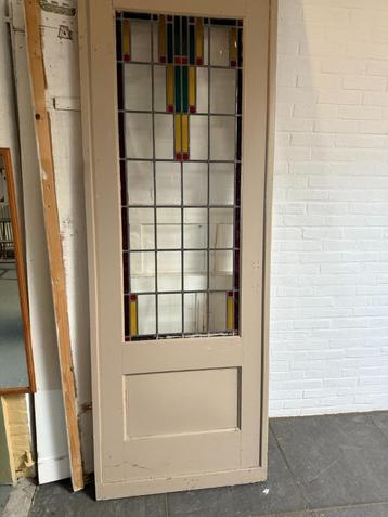 Origineel Glas-in-lood schuifdeuren set  beschikbaar voor biedingen