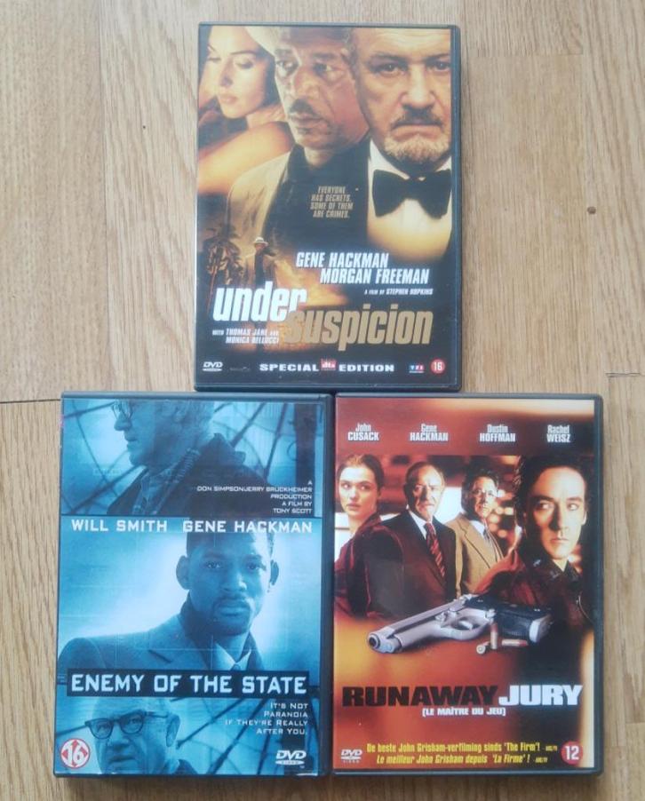 THRILLER / 3x Gene Hackman (Monica Bellucci Dustin Hofman), Cd's en Dvd's, Dvd's | Thrillers en Misdaad, Zo goed als nieuw, Vanaf 16 jaar