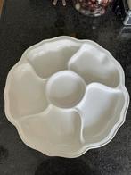 Witte Serveerschaal met 6 Vakken - Casa Ceramica, Ophalen, Porselein of Keramiek, Schaal, Rond