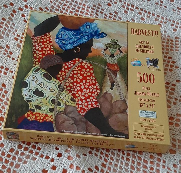 SUNSOUT 500 XL Harvest!, Hobby en Vrije tijd, Denksport en Puzzels, Zo goed als nieuw, Legpuzzel, 500 t/m 1500 stukjes, Ophalen of Verzenden