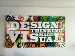 Groot kleurrijk kunstwerk – “Design is Thinking Made Visual”, Ophalen