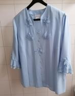Dames blouse maat 50 licht blauw 100% polyester € 20,00, Blauw, Maat 46/48 (XL) of groter, Ophalen of Verzenden, Vogelsang