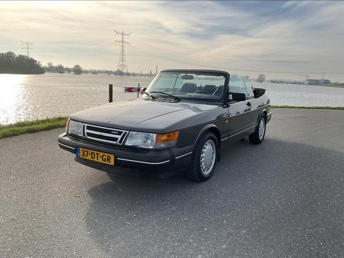 Saab 900 2.0 T16 Turbo Cabrio, 1990, 5-bak, Grijs, APK 10/25, Auto's, Saab, Bedrijf, Saab 900, ABS, Airconditioning, Centrale vergrendeling