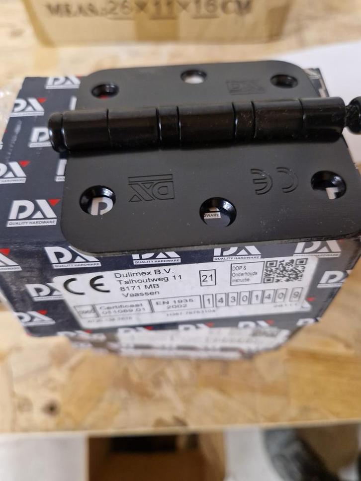 Zwart Scharnier - Dulimex B.V., Doe-het-zelf en Verbouw, Hang- en Sluitwerk, Nieuw, Scharnier, IJzer, Ophalen