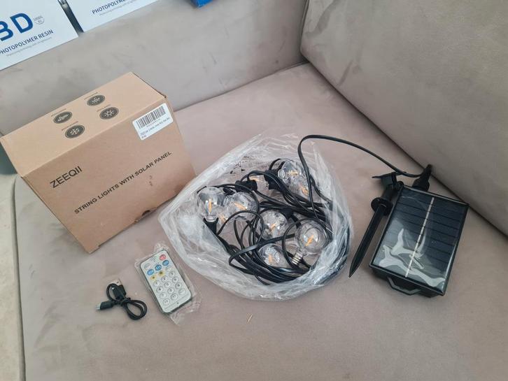 ZEEQII Solar Lichtsnoer - Nieuw in doos!, Tuin en Terras, Buitenverlichting, Nieuw, Overige typen, Kunststof, Minder dan 50 watt