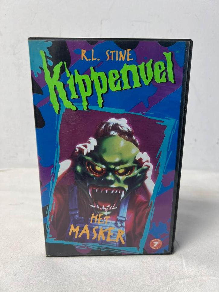 Te Koop : Vintage Videoband Kippenvel - Het Masker R.L Stine, Cd's en Dvd's, VHS | Film, Gebruikt, Horror, Vanaf 6 jaar, Ophalen of Verzenden