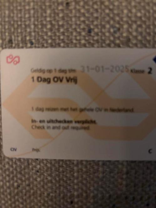 Dagkaart OV onbeperkt reizen trein, bus, metro, tram, Tickets en Kaartjes, Trein, Bus en Vliegtuig, Eén persoon, Algemeen kaartje