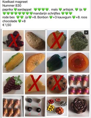 Div decoratie nep magneet groente fruit ijs bonbon beschikbaar voor biedingen