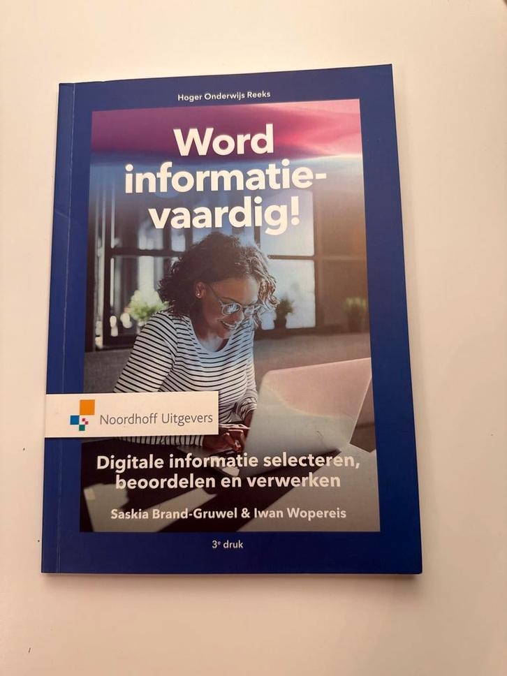 Word informatievaardig! - Saskia Brand-Gruwel, Boeken, Studieboeken en Cursussen, Zo goed als nieuw, HBO, Ophalen of Verzenden