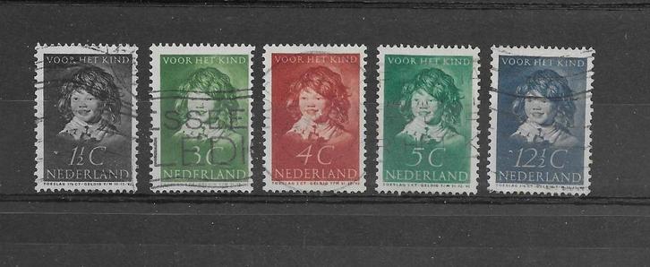 Nederland 1937, NVPH 300 t/m 304, Gestempeld., Postzegels en Munten, Postzegels | Nederland, Gestempeld, T/m 1940, Verzenden