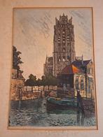 Ets van de Grote Kerk in Dordrecht M de Jongere, Antiek en Kunst, Ophalen of Verzenden