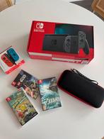 Nintendo Switch - Grey (Compleet pakket + extra accessoires), Ophalen, Met games, Zo goed als nieuw, Switch Original