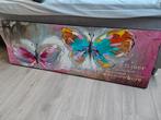 Canvas Schilderij Vlinders 3D Verf, Ophalen, 125 cm of meer, Zo goed als nieuw, Schilderij
