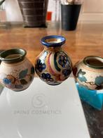 Flora keramiek set van 3 kleine vazen, Antiek en Kunst, Ophalen of Verzenden