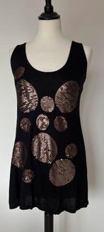 WE zwarte top met bronskleurige pailletten maat M, Maat 38/40 (M), WE, Zwart, Ophalen of Verzenden