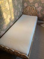 Rotan kinderbed Evy, Kinderen en Baby's, Ophalen, 70 tot 85 cm, Zo goed als nieuw, Matras