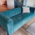 ️ Velvet Designbank van Trobedour – 2 meter –Turquoise Blauw, Ophalen, Zo goed als nieuw, 75 tot 100 cm