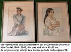 NILS DARDEL, Zweeds kunstenaar, 2 jaren 20 ingelijste repros, Ophalen of Verzenden