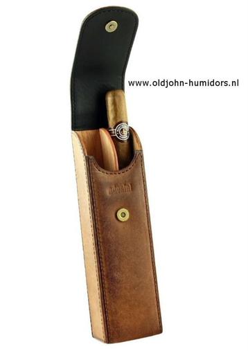ADORINI SIGAREN ETUI - SIGARENKOKER VINTAGE ECHT LEER   sk84 beschikbaar voor biedingen