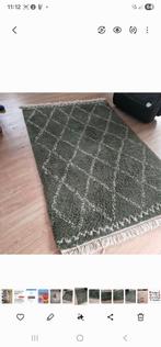Groen vloerkleed met ruitpatroon, Huis en Inrichting, Stoffering | Tapijten en Kleden, 150 tot 200 cm, 200 cm of meer, Ophalen of Verzenden