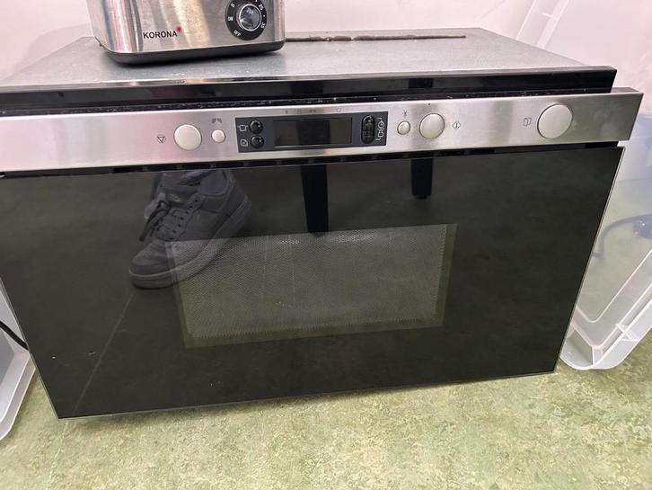 IKEA inbouwmagnetron MW A02 S (RVS/zwart glas), Witgoed en Apparatuur, Ovens, Gebruikt, Inbouw, Minder dan 45 cm, 45 tot 60 cm