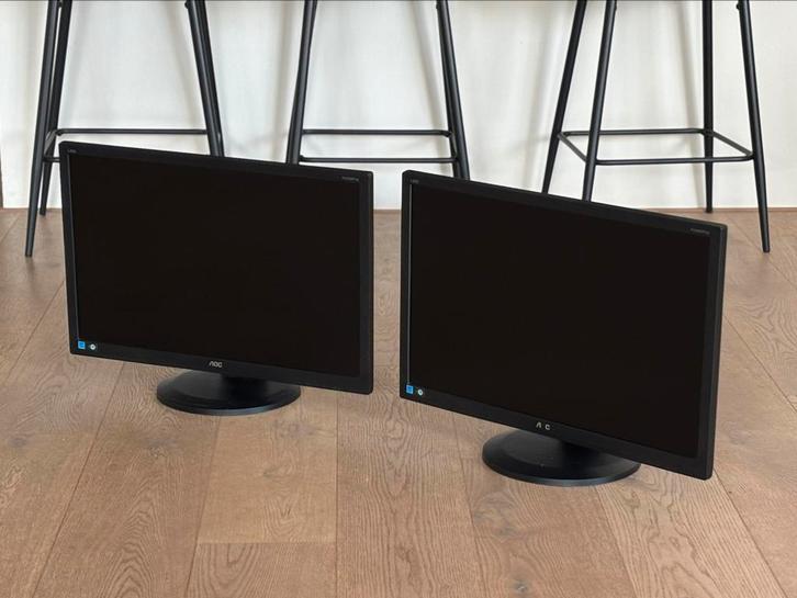 2x goed werkende 24 inch monitoren AOC P2460PXQ (setprijs), Computers en Software, Monitoren, Zo goed als nieuw, 60 Hz of minder