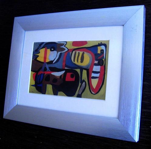 Karel Appel - Optocht der Dieren - Grafiekje in Lijst, Antiek en Kunst, Kunst | Schilderijen | Abstract, Ophalen of Verzenden