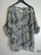 Luchtige tuniek met bladmotief in pastel KOSMIKA 40 snazzeys, Kleding | Dames, Maat 38/40 (M), Overige kleuren, Verzenden, Kosmika