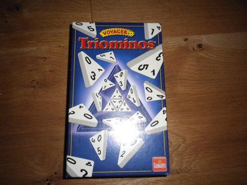 Triominos compact, Hobby en Vrije tijd, Gezelschapsspellen | Bordspellen, Zo goed als nieuw, Ophalen of Verzenden