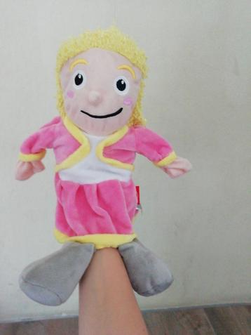 Handpop meisje blond haar roze jurk beschikbaar voor biedingen