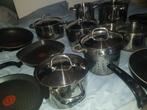 Pannenset compleet. Kookpannen steelpannen met deksel tefal, Huis en Inrichting, Keuken | Potten en Pannen, Ophalen of Verzenden