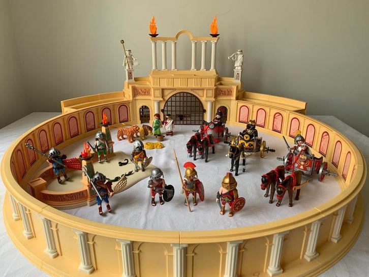 Playmobil Arena 4270, strijdwagen 5391 & gladiatoren 6868, Kinderen en Baby's, Speelgoed | Playmobil, Zo goed als nieuw, Complete set