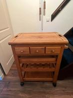 Butler keukentrolley massief hout trolley, Huis en Inrichting, Keuken | Keukenelementen, Overige kleuren, Zo goed als nieuw, Minder dan 100 cm