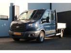 Ford TRANSIT 2.0 TDCI L3 Dubbele Cabine Open Laadbak EURO 6, Auto's, Bestelauto's, Achterwielaandrijving, 4 cilinders, Blauw, 7 stoelen